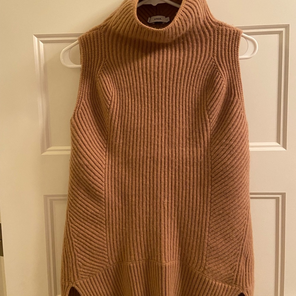 Vince Sleeveless Brown Sweater